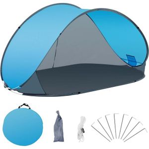 ABRI DE PLAGE Tente de plage pop up déployable - Marque - Modèle - Protection solaire UV - Design pop-up - Stable et portable
