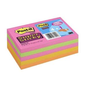 Post-it Super Sticky Notes Grand Format, Couleurs Oasis, Pack de 6 Blocs  Lignés, 90 Feuilles par Bloc, 101 mm x 101 mm, Bleu, V[158] - Cdiscount  Beaux-Arts et Loisirs créatifs