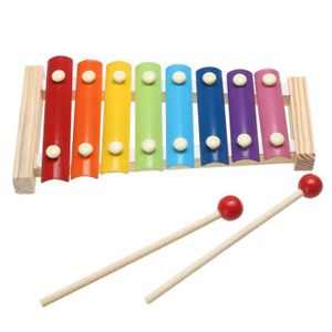 Jeanoko Xylophone coloré jouet musical pour bébé avec bâton pour le développement éducatif des enfants