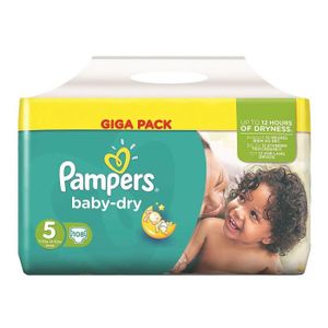 COUCHE Couches Pampers - Baby Dry - Taille 5 - 108 pièces