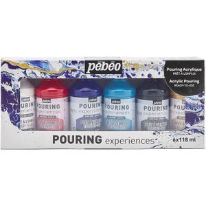 PEINTURE ACRYLIQUE Set Pouring 6X118Ml, Acrylique, Coloris Assortis, 