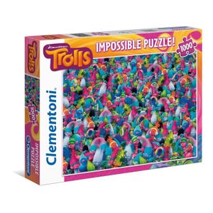 PUZZLE Puzzle Les Trolls - Clementoni - 1000 Pièces - Col