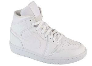 BASKET Basket Nike W JORDAN 1 MID - Blanc - Femme - Cuir 