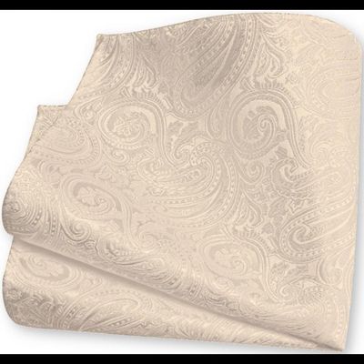 Pochette En Soie Tony & Paul – Marron, Ourlet Orange – Fabriqué En Italie – Neuf Avec étiquettes