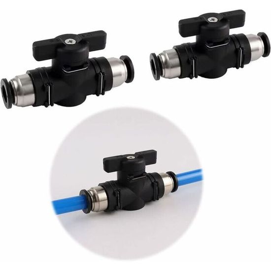 Lot de 2 raccords de réduction pneumatique pour raccord de tuyau IQS