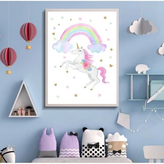 Tenture Murale Arc-en-ciel Pour Chambre Enfant - 200x150 Cm, Polyester, Décoration Douce, Multiusage - 7