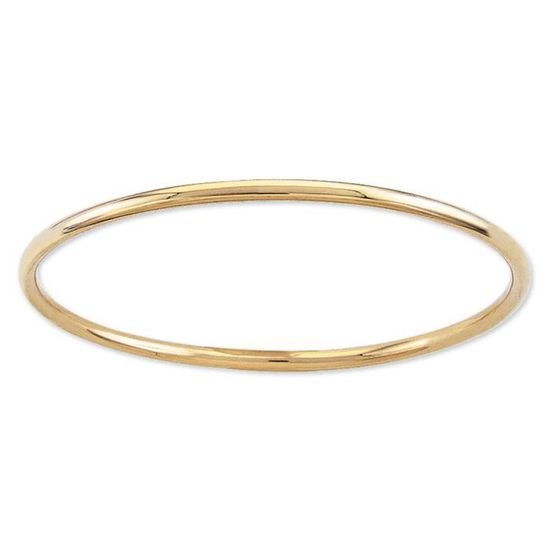 Bracelet Jonc En Plaqué Or 18 Carats - Diamètre 62 Mm Pour Femme - Neuf Avec étiquettes