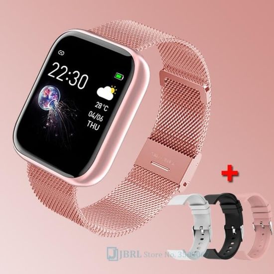 Montre connectée 2025 lodj rose