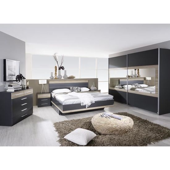 Chambre Adulte Complete Contemporaine Grise Chene Clair Djaneiro
