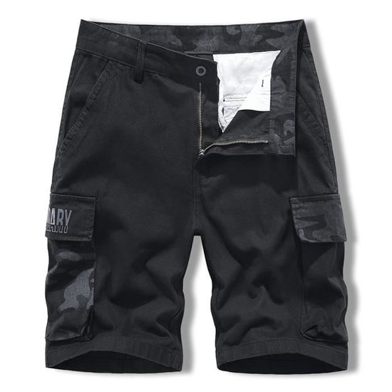 Short Cargo Camouflage été Pour Homme - Taille 29 à 42, Coupe Décontractée
