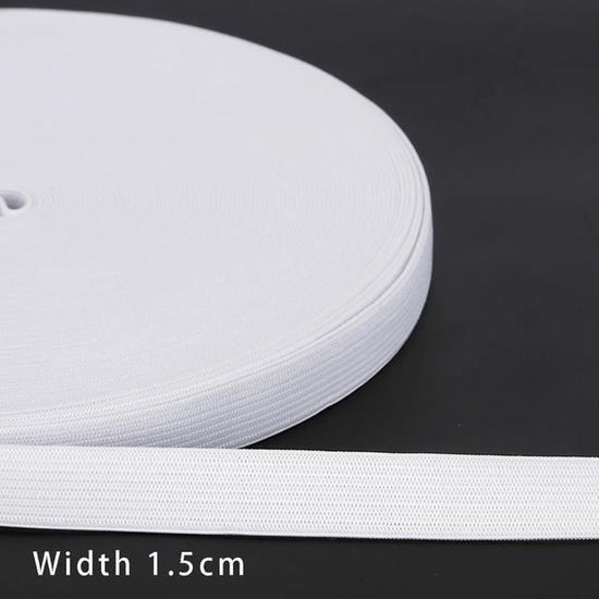 Bandes Élastiques 40mm MYUREN - 9m (4.5m Noir + 4.5m Blanc) - Pour Couture Et DIY