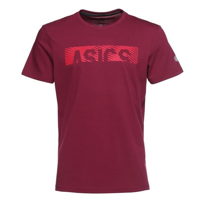 asics t shirt homme rouge