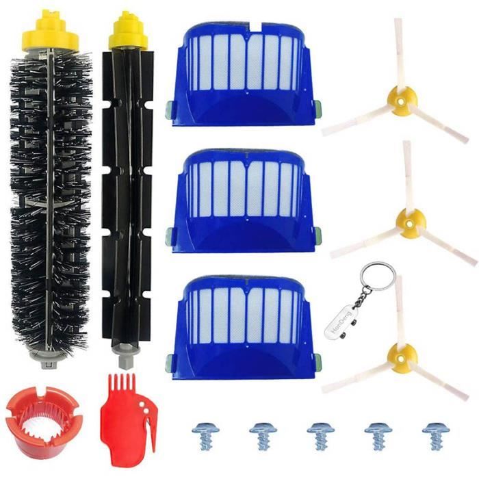 Accessoire pour iRobot Roomba Série 600 605 610 615 616 620 621 625 630 631 632 650 651 660 670 680 691 696 - Kit de 15 pièces.