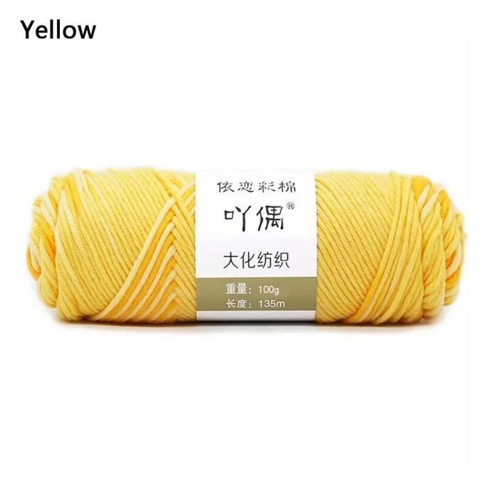 100g de barre de fil de coton de lait couture main bricolage écharpe ligne ménage chaud ke1442