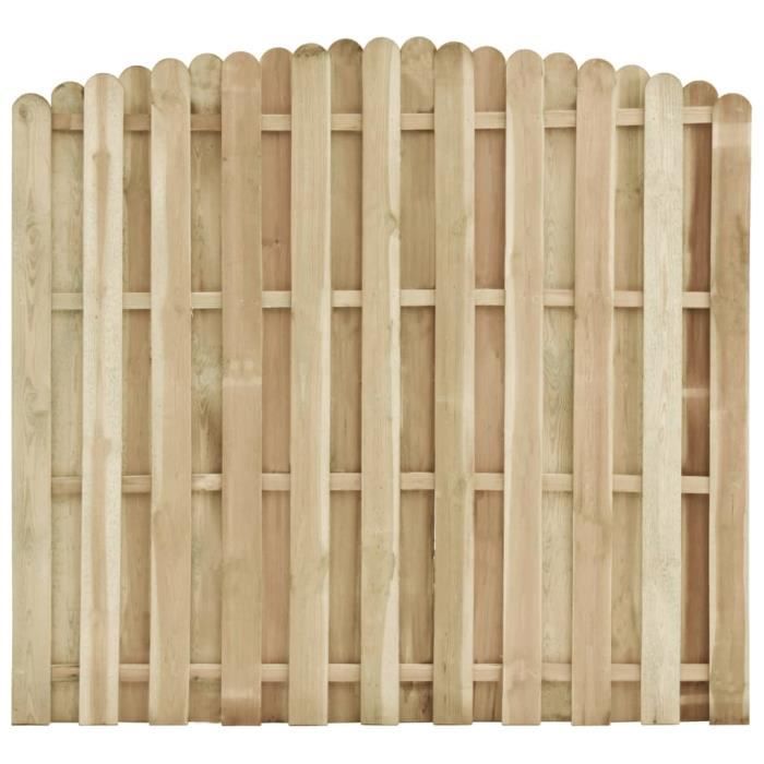 MARKET��- Haute qualité- Panneau de clôture Bois de pin imprégné 180x(155-170) cm��3577