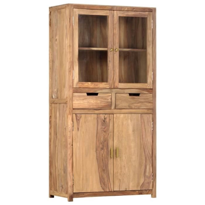 ��4657Luxueuse parfait- Buffet bas contemporain Commode bahut - Meuble de Cuisine vaisselier -88x40x170 cm Bois massif de Sesham