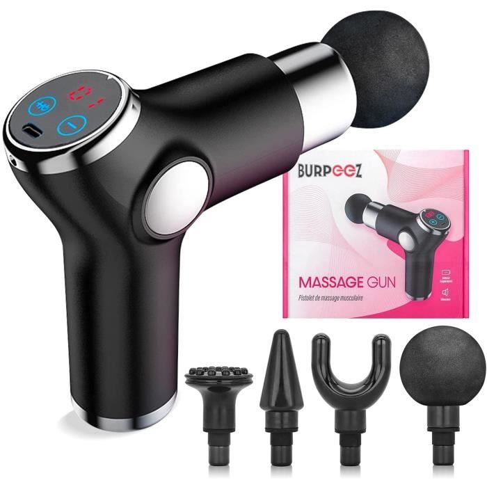 Pistolet de massage musculaire BURPEEZ – Pistolet masseur pour relaxer et réparer les muscles du corps [ Massage gun ]