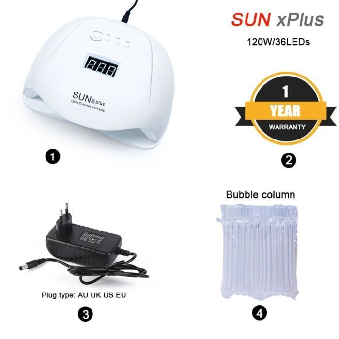 sèche-ongles -120W lampe LED pour ongles avec 36 pièces LED lampe UV pour manucure Gel sèche-o...- Modèle: SUNX plus - MIZJHGA04757