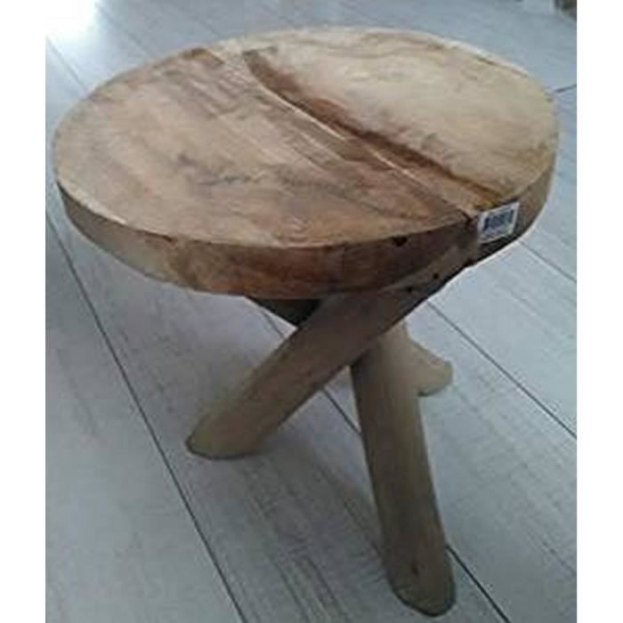 TABOURET TEK TECK POUF SIEGE CHAISE CAMPAGNE ZEN BOIS DESIGN MAIN ORIENTAL