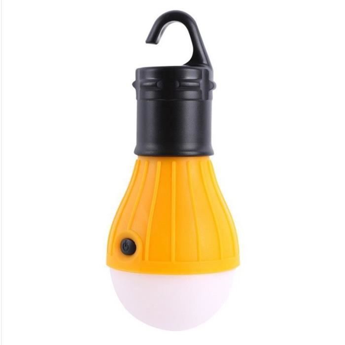 Mini lumières de camping, ampoules écologiques, accessoires de tente, lumières de randonnée-jaune