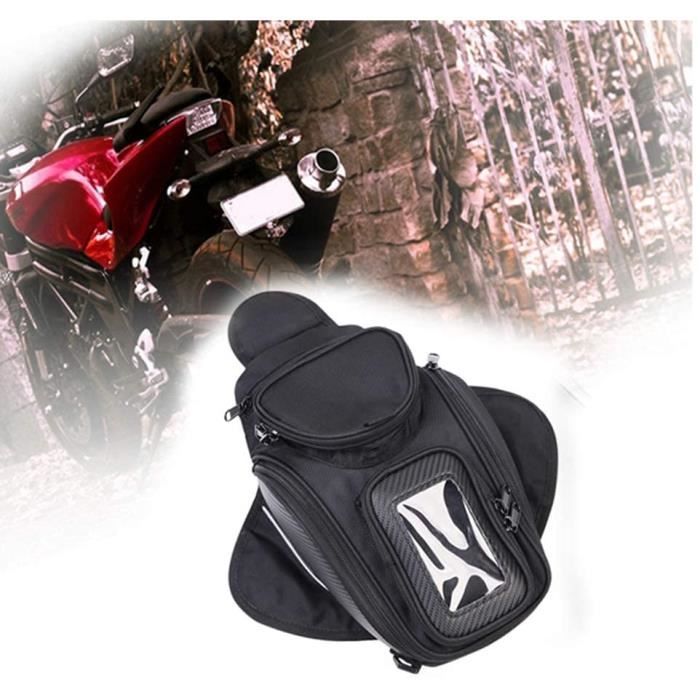 Sacoche de Réservoir De Moto Sacoche Magnétique Oxford avec Grande Fenêtre Sacoche De Siège Arrière Universelle Sacoche de Queue,332