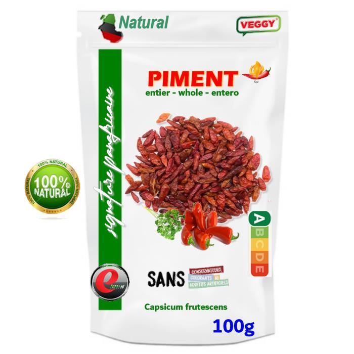 Pimenter fort entier - Qualité supérieure -100G