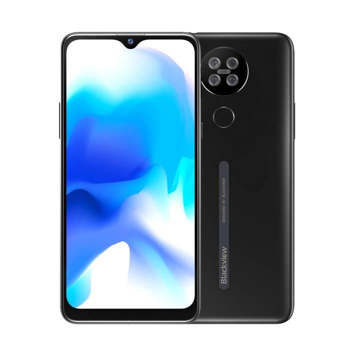 Smartphone 4G Blackview A80S 4Go + 64Go Écran 6.22 Pouces Octa Core Android 10.0 Téléphone Portable Débloqué 13MP Caméra - Noir