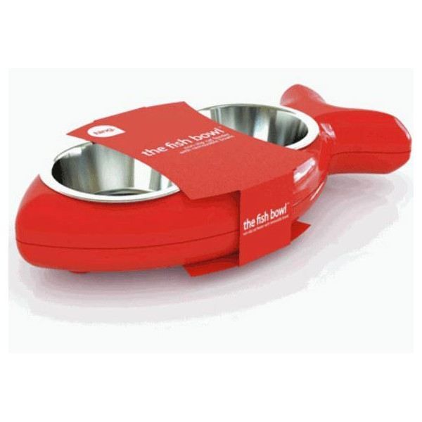 Gamelle pour Chat Forme Poisson , Couleur-Rouge