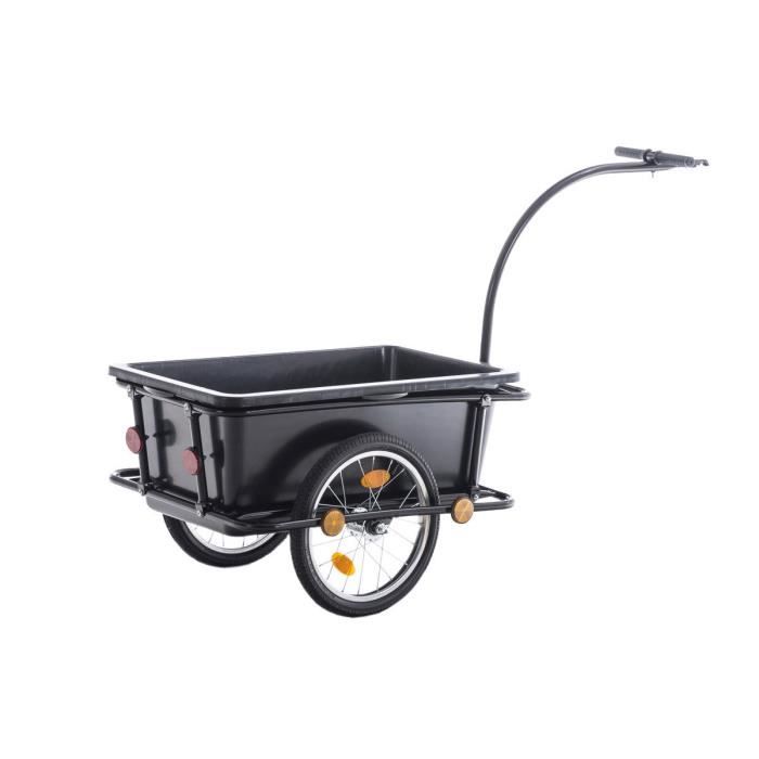 CLP Remorque de vélo LENNY, avec barre d´attelage & accouplement rotatif, capacité max. jusqu´à 80 kg