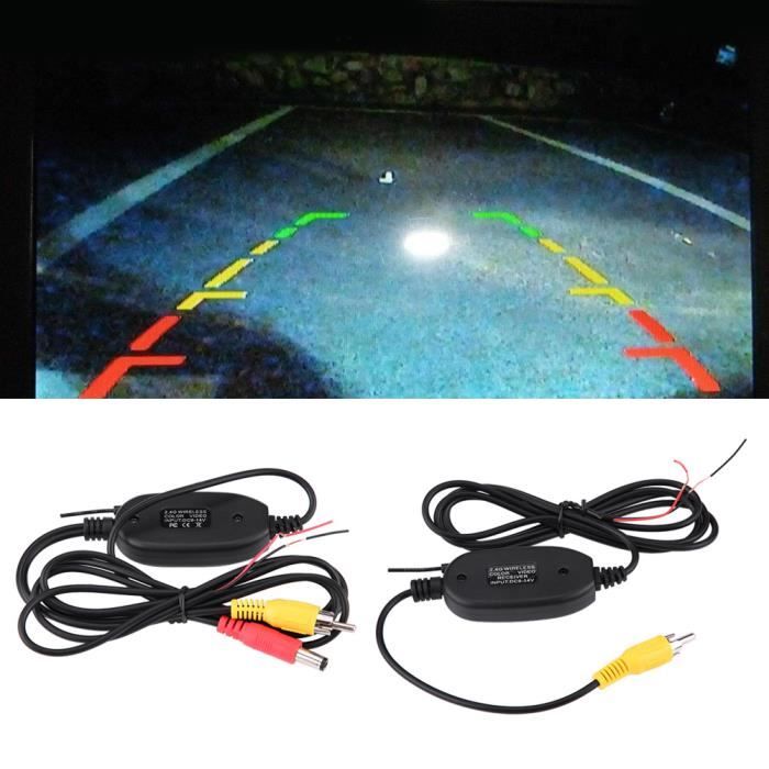 Kit émetteur récepteur vidéo 2,4 GHz, sans fil pour caméra de recul de voiture RCA, moniteur récepteur Cam DVD GPS -KOR