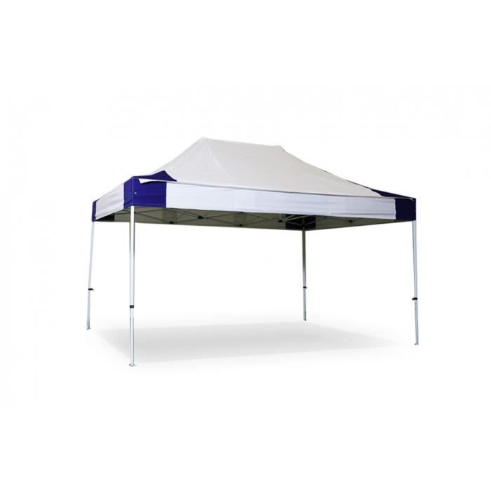 Tente pliante Barnum Tonnelle 3x4.5m polyester 300g/m² pelliculé PVC tube aluminium 40mm hexagonal Montage minute