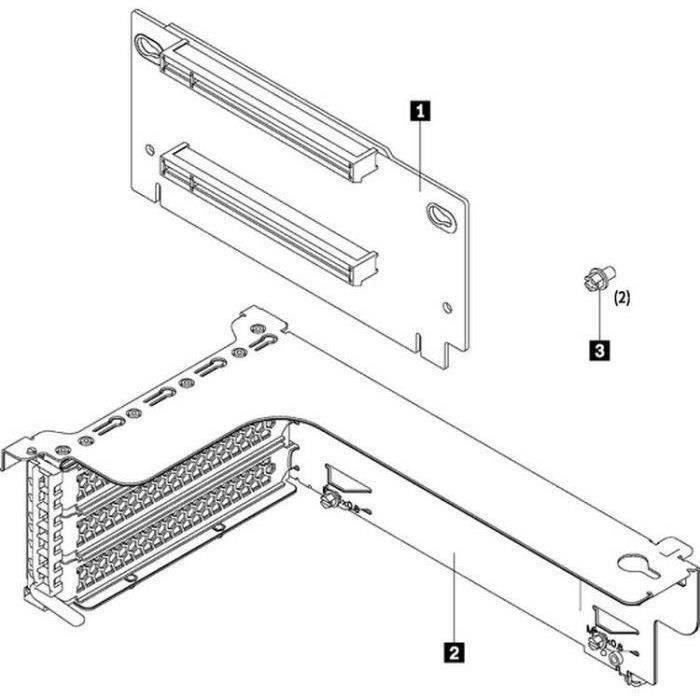 LENOVO Riser 1 Kit - Carte fille - pour ThinkAgile VX3520-G Appliance 7Y94, ThinkSystem SR550, SR590, SR650