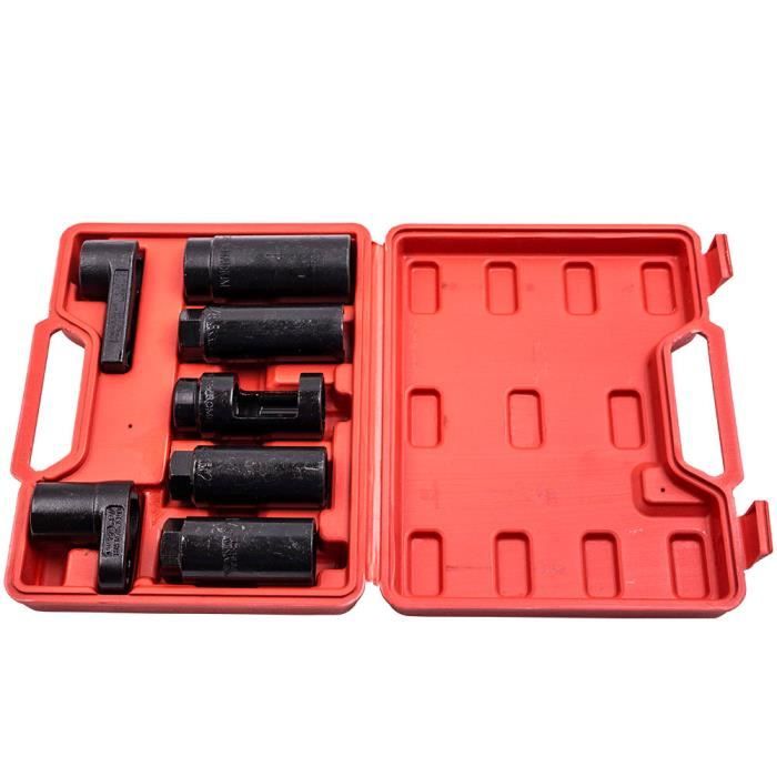 7pcs Sondes Lambda Socket Jeu de Clés Douille Sonde Lambda Écrou Set Outils 1/2\