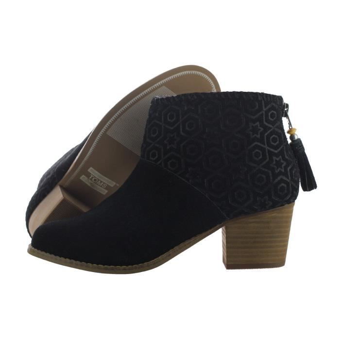 Toms Leila Bottes Suede gaufrée Femmes ERFGP Taille-36 1-2