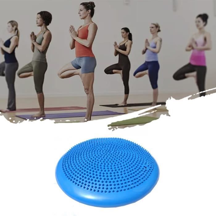 taille portable pvc exercice corporel fitness stabilité disque équilibre yoga pad wobble coussin cheville genou conseil bleu