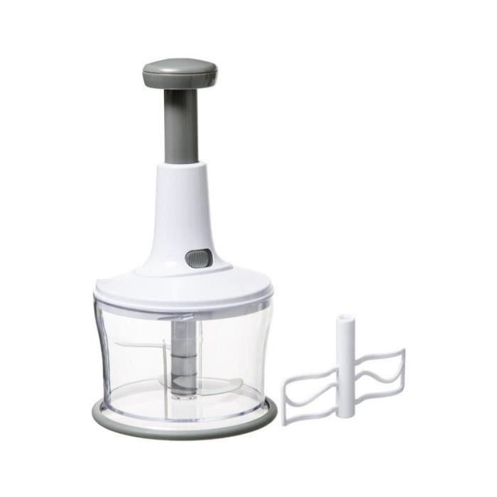Hachoir Manuel & Batteur -Meca- 22cm Blanc