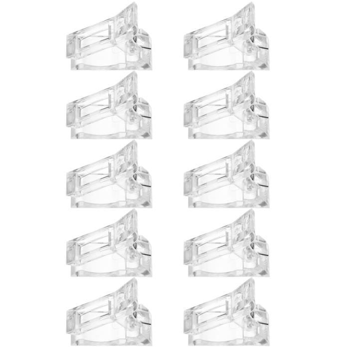 10pcs Nail Tips Clip Prime Pince professionnelle robuste pour Salon Home UV POUR ONGLES
