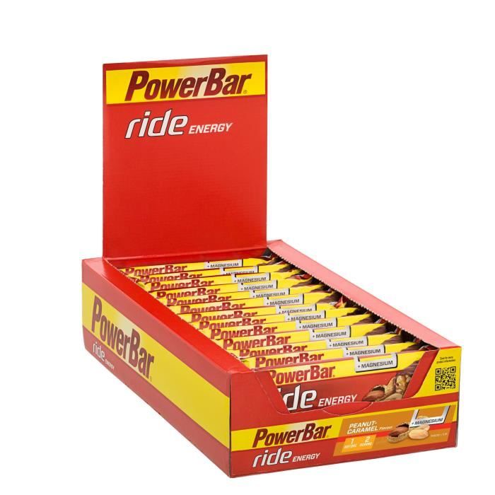 POWERBAR Lot de 18 barres énergétiques Ride - Cacahouète caramel - 55 g