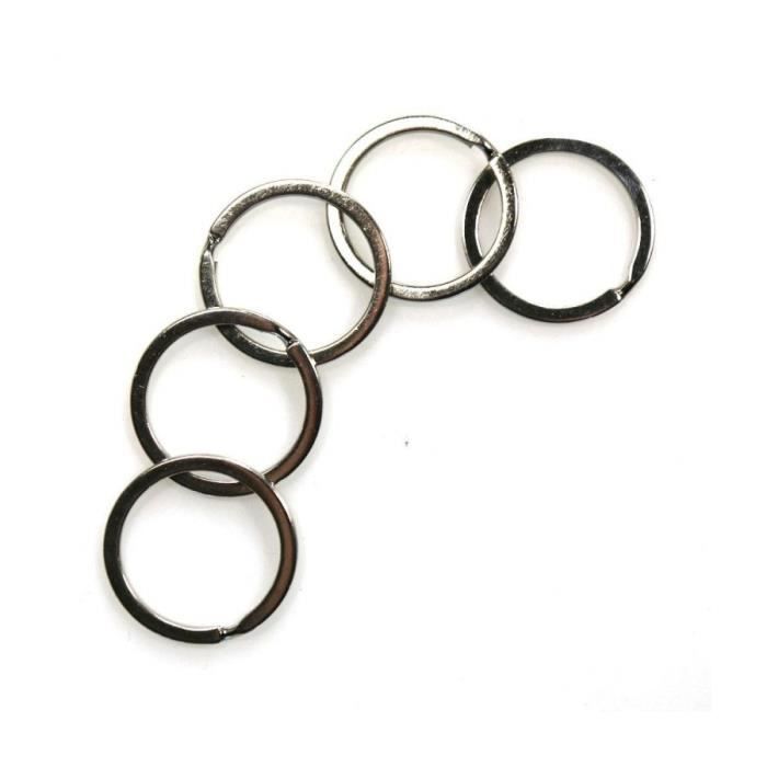 Accessoires création anneaux support porte clé (5 pièces) Argenté