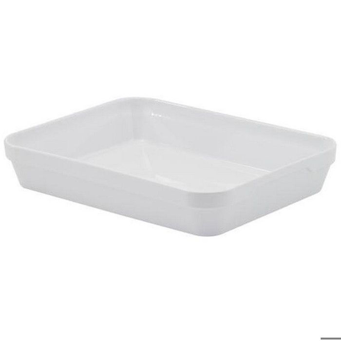 Revol 5721 Plat à Four Rectangulaire Profond Porcelaine Blanc 34,5 x 26 x 6,5 cm