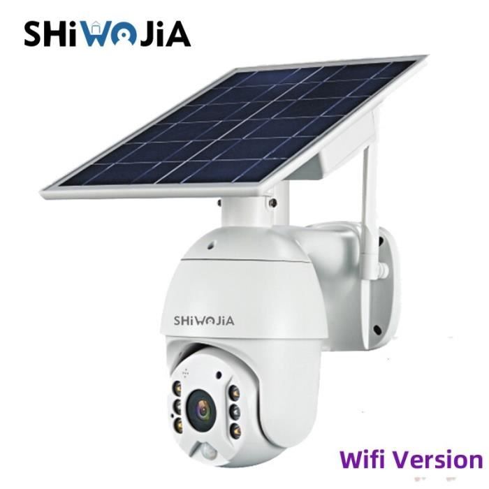 RUMOCOVO® Caméra de vidéo surveillance à panneau d'alimentation solaire, cctv IP 1080P HD, étanche, pour maison intelligente