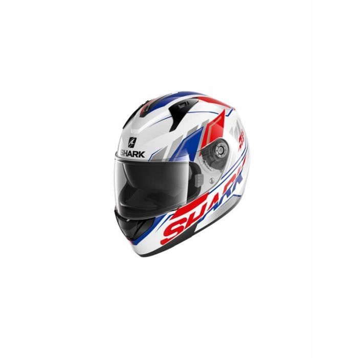 Casque moto intégral Shark ridill 1.2 phaz - blanc/bleu/rouge - S