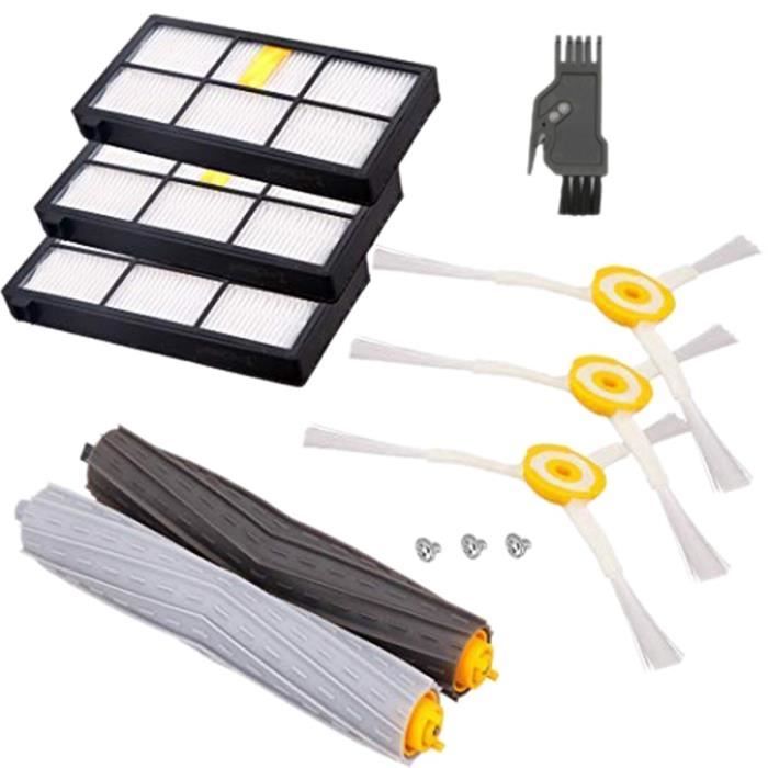 Remplacement pour Pièces Irobot Roomba 980 960 880 860 805 870 , Compatibles avec les Kits de Brosses-Filtres de
