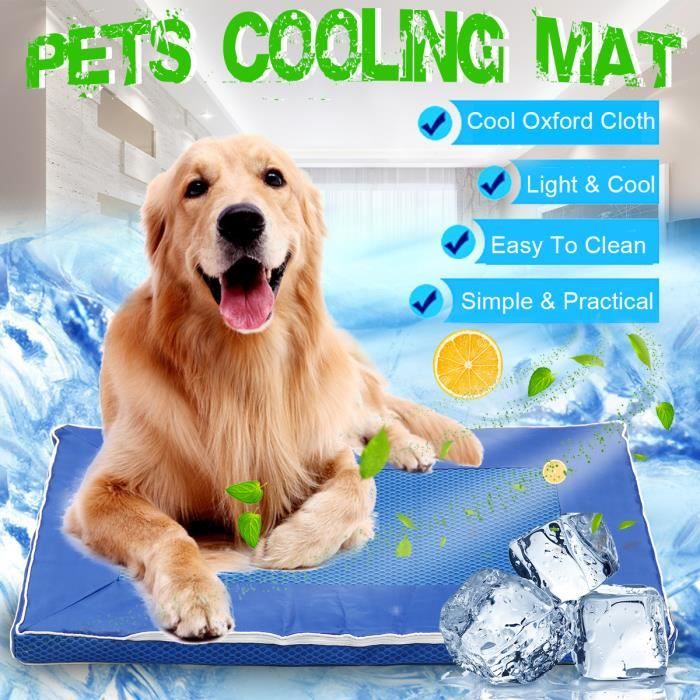 TEMPSA Tapis rafraichissant Tapis de refroidissement pour chien en été Coussin Cool Confort 63X44CM
