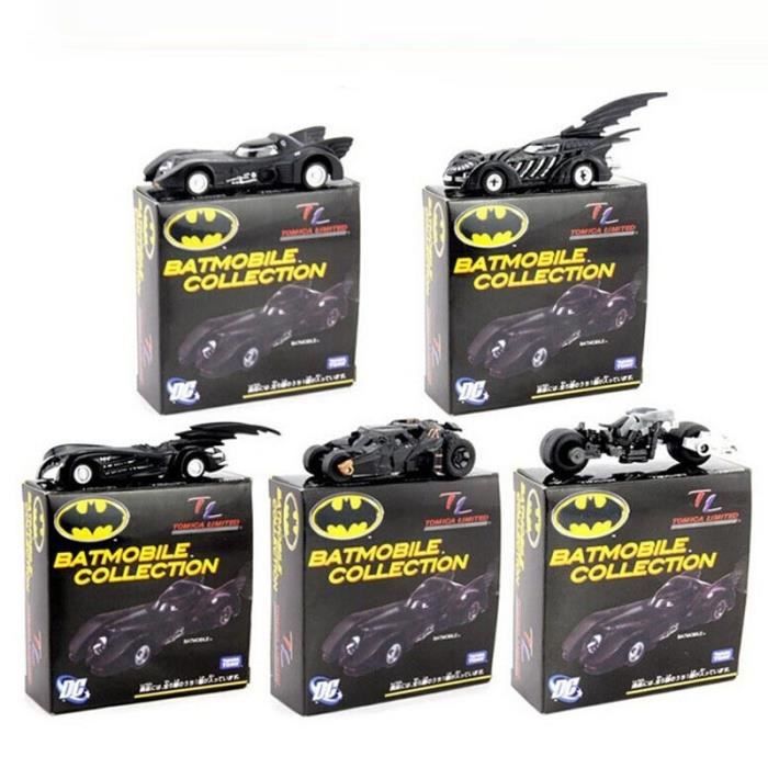 Batman Métal Batmobile Chariot de collection en alliage modèles de voitures Modèle Jouets 7cm / 2.8 -5 pcs / set Box-cadeaux