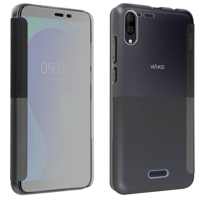 Housse Wiko Y80 Étui Clapet Protection intégrale Original Wiko Gris foncé