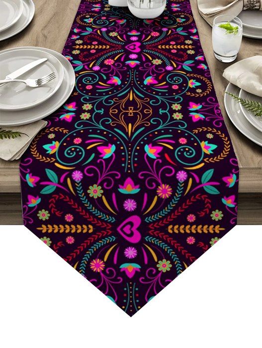 Chemin De Table Imperméable 40x140cm - Polyester - Bleu Sarcelle - Pour Intérieur/extérieur - Lavable En Machine