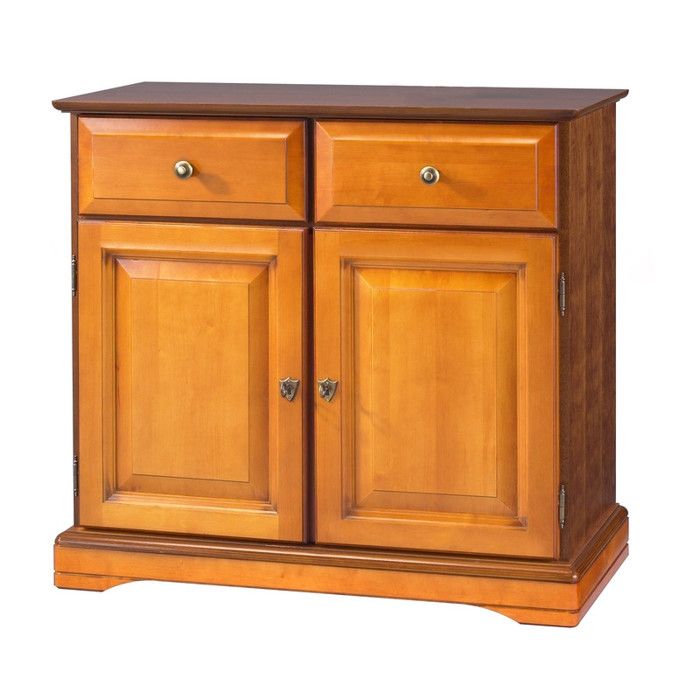 Buffet 2 Portes 2 Tiroirs Merisier 2 Niches L 82.4 H 77.2 P 41 cm - L 82.4 x l 41 x H 77.2 cm Buffet 2 Portes 2 Tiroirs Merisier 2 Niches L 82.4 H 77.2 P 41 cm - L 82.4 x l 41 x H 77.2 cm