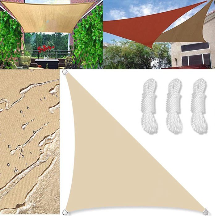 Voile D'ombrage Jardin 0.7x2 M Rectangulaire - Résistante Aux Intempéries, Protection UV 98%, Blanche, Avec Kit De Fixation