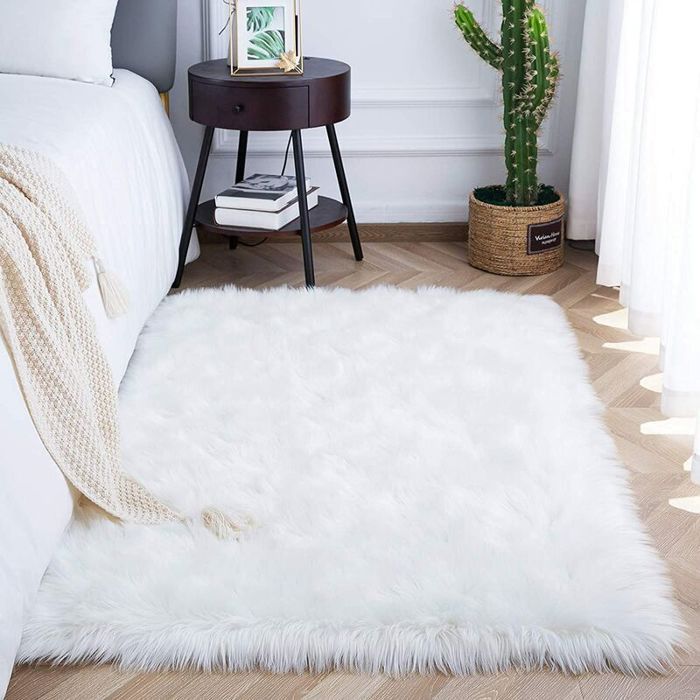 Paco Home Tapis Fausse Fourrure Coussin Cœur Rond Différentes Formes, Rose 80x120 Cm Forme De Fourrure - Maison